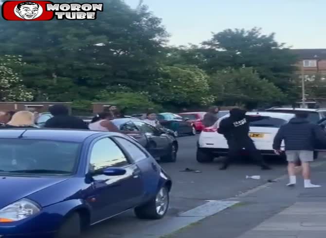 Video :Knife fight during a party in a neighborhood of London